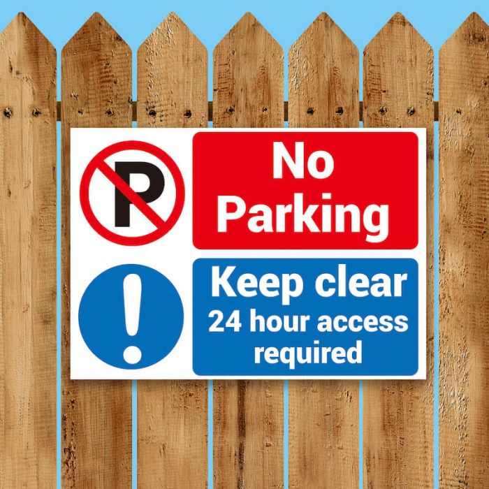 Access Required Day and Night No Parking Sign 