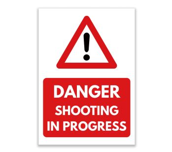 LP Lifestyle Danger Shooting In Progress Sign – Durable Weatherproof Rust-Free Waterproof PVC Safety Sign for Private Land, Fields, Outdoor Hazard Warning Sign No.413