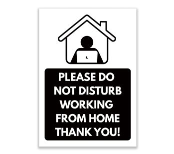 LP Lifestyle Please Do Not Disturb Working From Home Sign – Durable Weatherproof Rust-Free Waterproof PVC Door Notice Sign for Home, Offices,Outdoor Use No.416