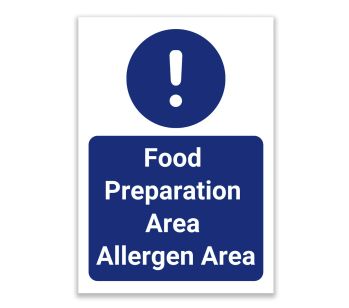 LP Lifestyle Food Preparation Area Allergen Area Sign – Durable Weatherproof Rust-Free Waterproof Hygiene Safety Sign for Kitchen Catering Workplace No.434