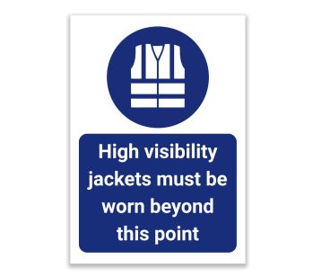LP Lifestyle High Visibility Jackets Must Be Worn Sign – Durable Weatherproof Rust-Free Waterproof PPE Safety Sign for Construction Site Workplace No.436