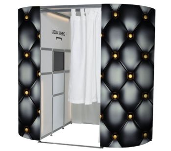 Black Chesterfield With Gold Button Photo Booth Experience Skins