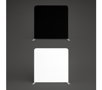 8ft*8ft Plain Black and Plain White Backdrop, With or Without Tension Frame