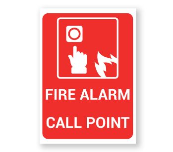 Fire Alarm Call Point  Warning Sign, Durable Waterproof PVC, Rust-Free, No. 092, 093