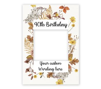CUSTOM Autumn Theme Birthday Fully Printed Posing Frame – No. 050