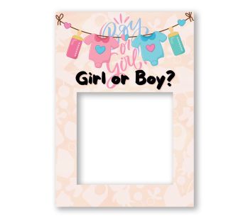 CUSTOM Gender Reveal Party Fully Printed Posing Frame – No. 051