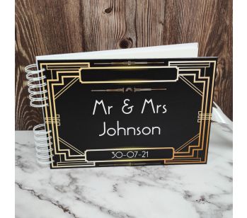 Personalised Great Gatsby Style Guestbook with Different Page Style Options. I