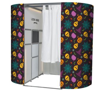 Halloween Pumpkin Party Pattern Photo Booth Experience Skins