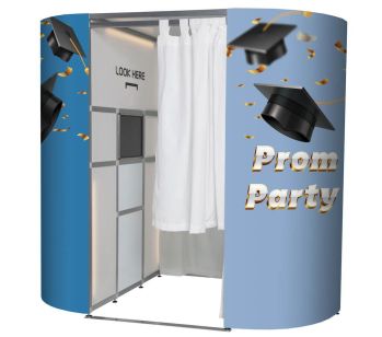 Light Blue Graduation Prom Design Photo Booth Experience Skins