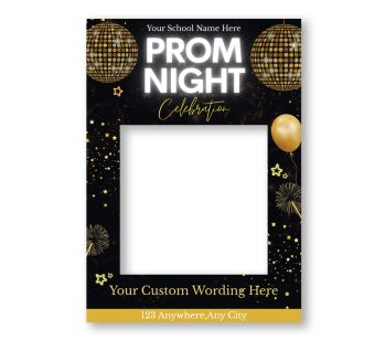CUSTOM Prom Night Black & Gold Fully Printed Posing Frame - No. 037