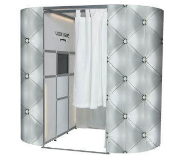 White Chesterfield Photo Booth Panels Skins In Gloss