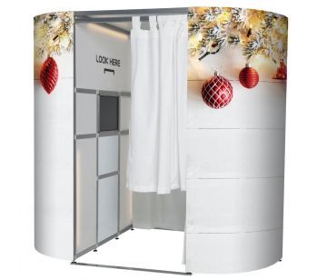 Red Xmas Bauble Photo Booth Experience Skins