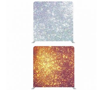 8ft*8ft Gold Glitter and Silver Glitter Effect Backdrop ONLY
