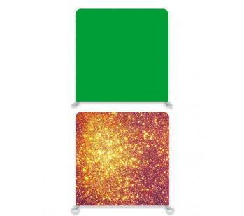 8ft*7.5ft Green Screen and Gold Glitter Backdrop, With or Without Tension Frame2 