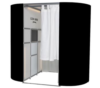 A Set of Black Gloss Photo Booth Panel Skins 