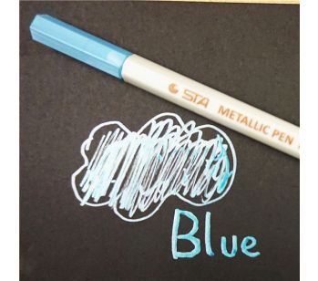 Blue Fluid Metallic Waterproof Guest Book Marker Pen
