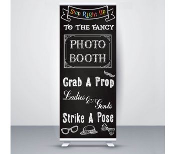 Chalk Style Photo Booth Roller Banner