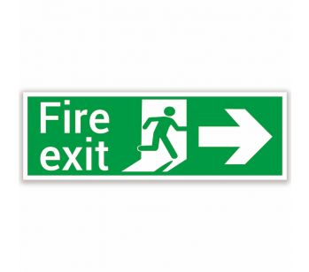 fire exit safety sign right