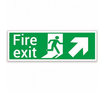 fire exit sign upper right