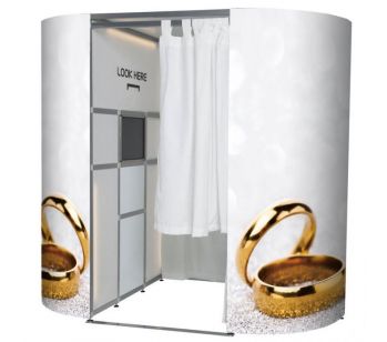 Glitzy Gold Wedding Rings Photo Booth Experience Skins