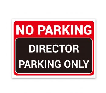 Keep other drivers away from your parking areas and prohibited parking spaces! Our stand-out ‘NO PARKING’ signs are a confident and bright way of informing other motorists of prohibited parking areas. The message includes ‘NO PARKING’ and ‘DIRECTOR PARKIN