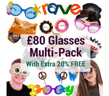 Photo Booth Novelty Glasses Multi-pack Worth Up to £100