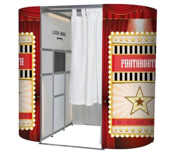 Circus Red Curtain Showbiz Effect Photo Booth Experience Skins