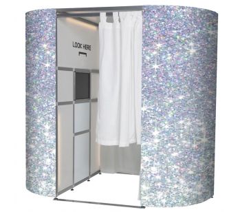 Very Glitzy Silver Photo Booth Panels Skins