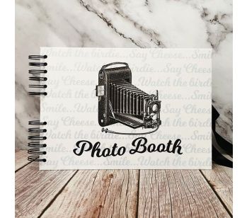 Good Size, White Photo Booth Style Guestbook with 6x4 Printed Pages