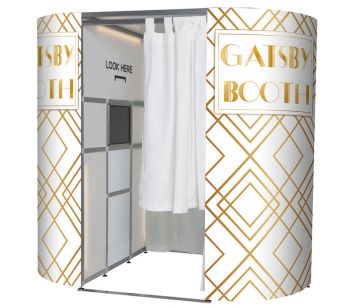 White With Gold ‘Gatsby Booth’ Photo Booth Panels Skins

