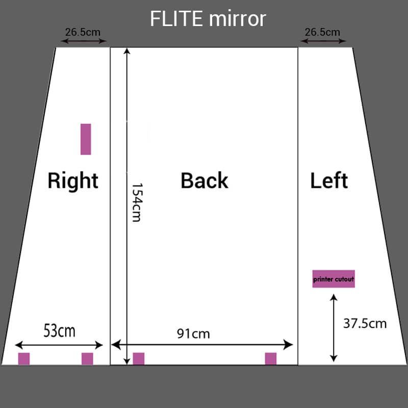 Flite Mirror Size