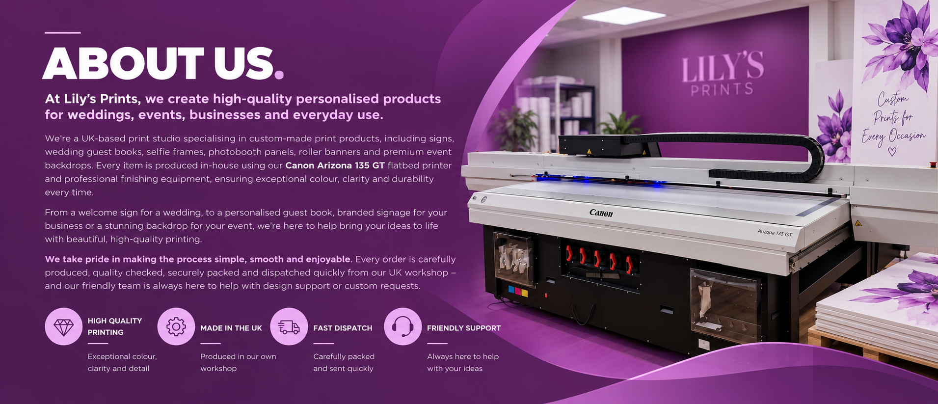 About Lily's Prints - UK personalised printing studio
